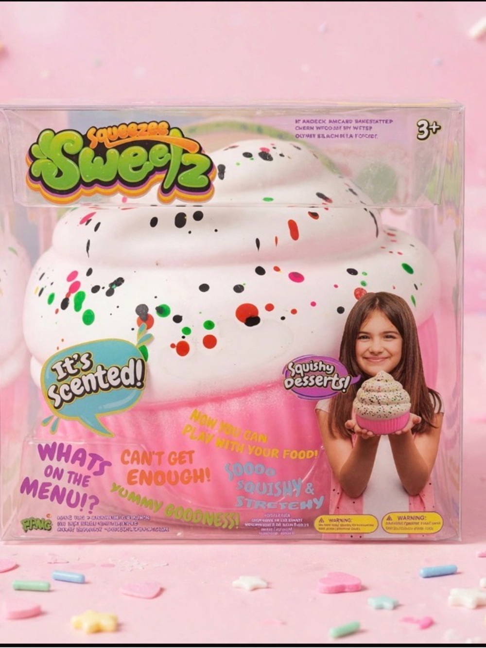 White & Pink Scented Squishy Dessert Plush